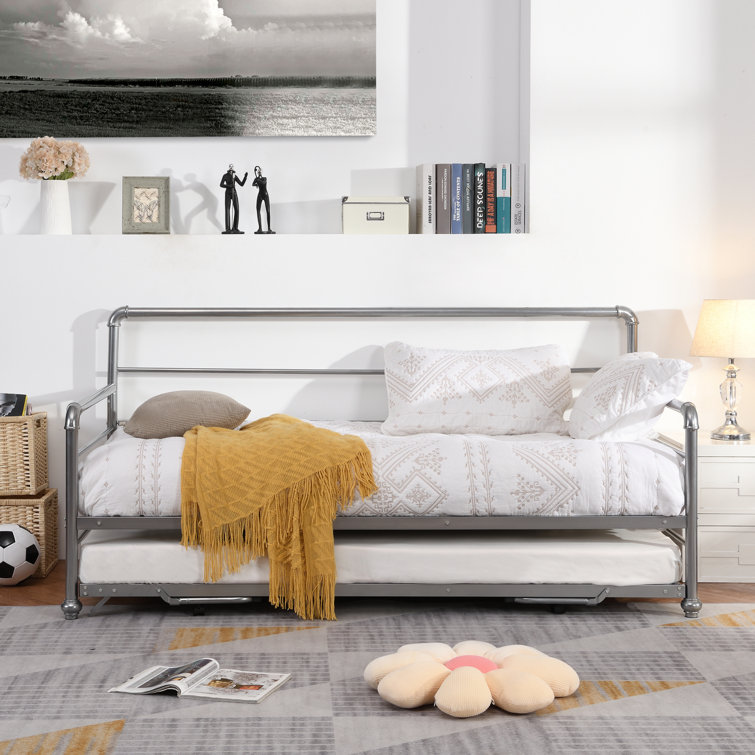 Williston Ammara Twin Stainless Steel Daybed with Trundle